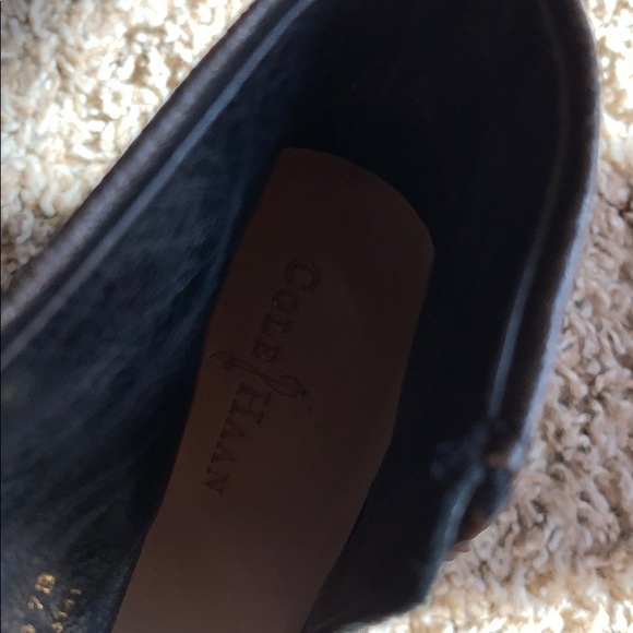 Cole Haan Cassidy Bronze Metallic Ankle Boot Heel - Picture 8 of 8